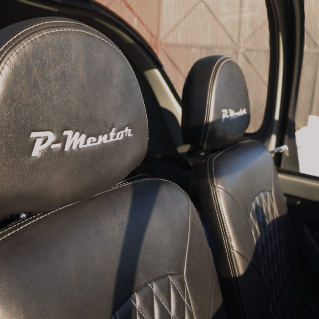 Close-up of P-Mentor aircraft seats, representing the comfort and professionalism expected when preparing for CASA theory exams in Australia.